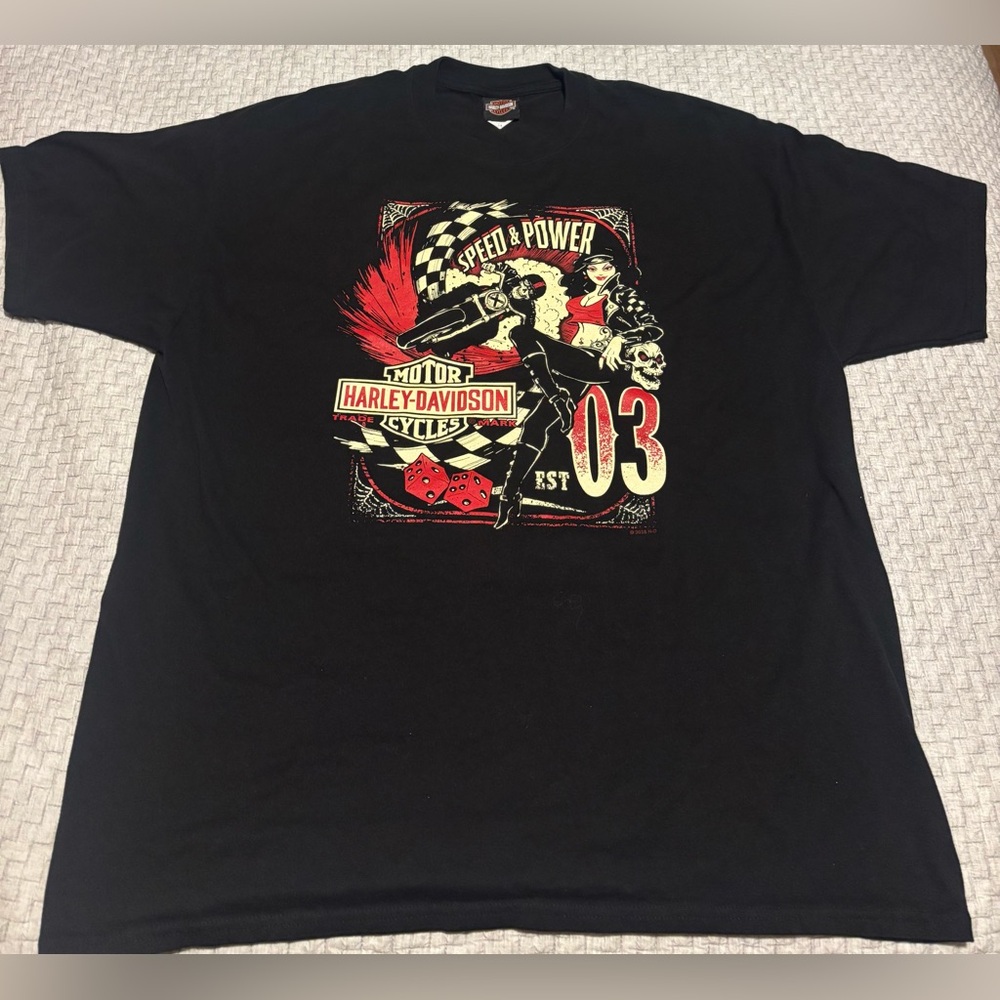 Valencia, Spain Harley-Davidson Motorcycles Graphic T-Shirt Size 2XL